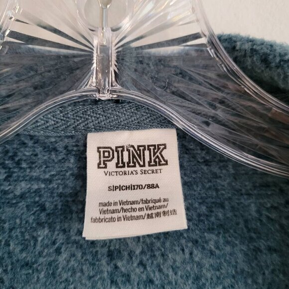PINK VICTORIA’S SECRET Womens Full Zip Lightweight Hoodie Top Green S sz - Picture 5 of 7